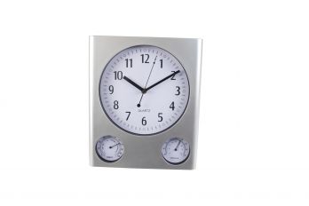 Reloj de Pared Cuadrado - Gris